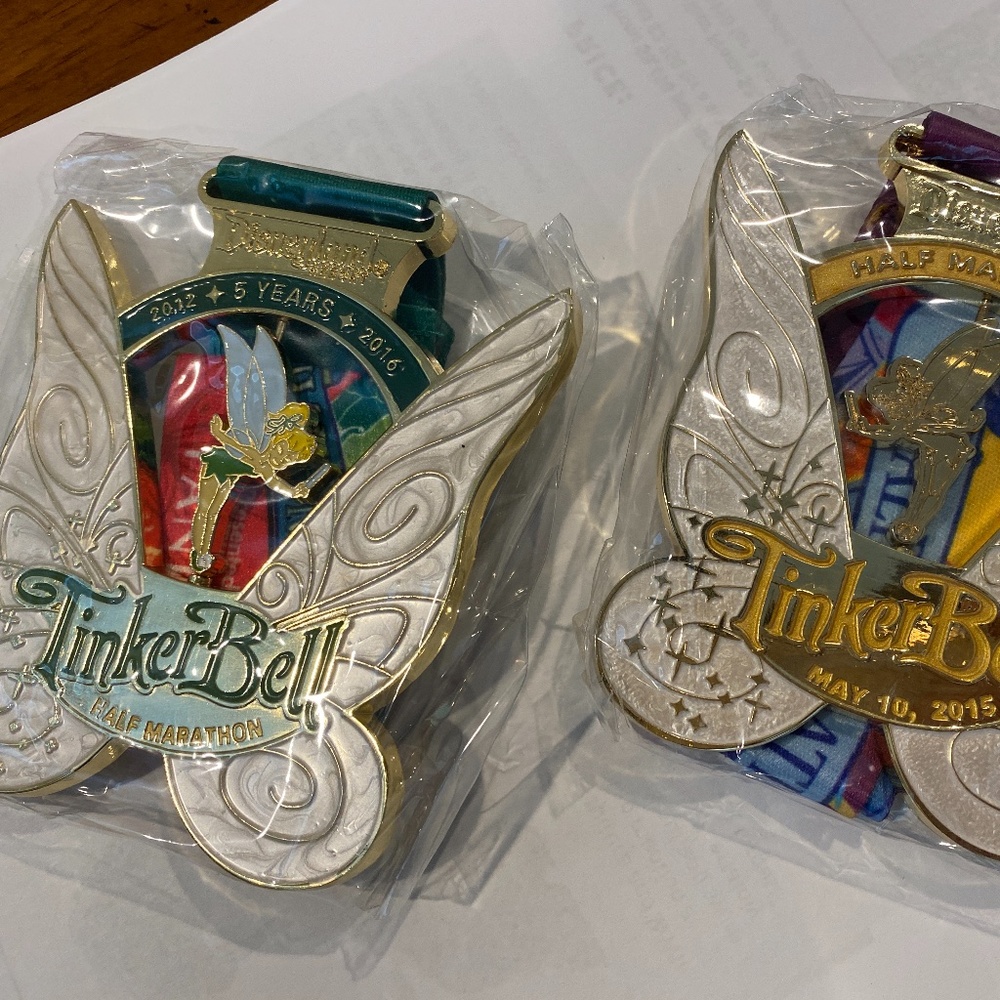 2015 and 2016 Tinkerbell Half Medal Bundle
